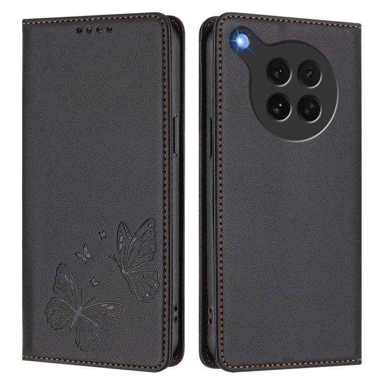 For OPPO Find X8s Strong Magnetic Dual Butterfly RFID Vegan Leather Phone Case