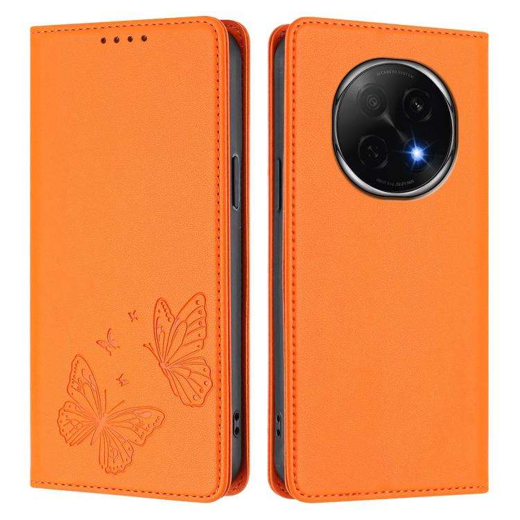 For OPPO F29 Pro 5G Strong Magnetic Dual Butterfly RFID Vegan Leather Phone Case