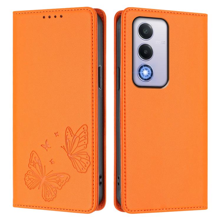 For OPPO A80 5G / A5 5G Global / A3 Pro 5G Strong Magnetic Dual Butterfly RFID Vegan Leather Phone Case