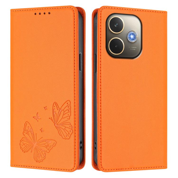 For OPPO A5 Pro 4G / 5G Global Strong Magnetic Dual Butterfly RFID Vegan Leather Phone Case