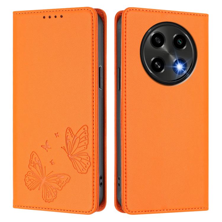For OPPO A2 Pro / A3 Pro / F27 Pro / F27 Pro+ Strong Magnetic Dual Butterfly RFID Vegan Leather Phone Case