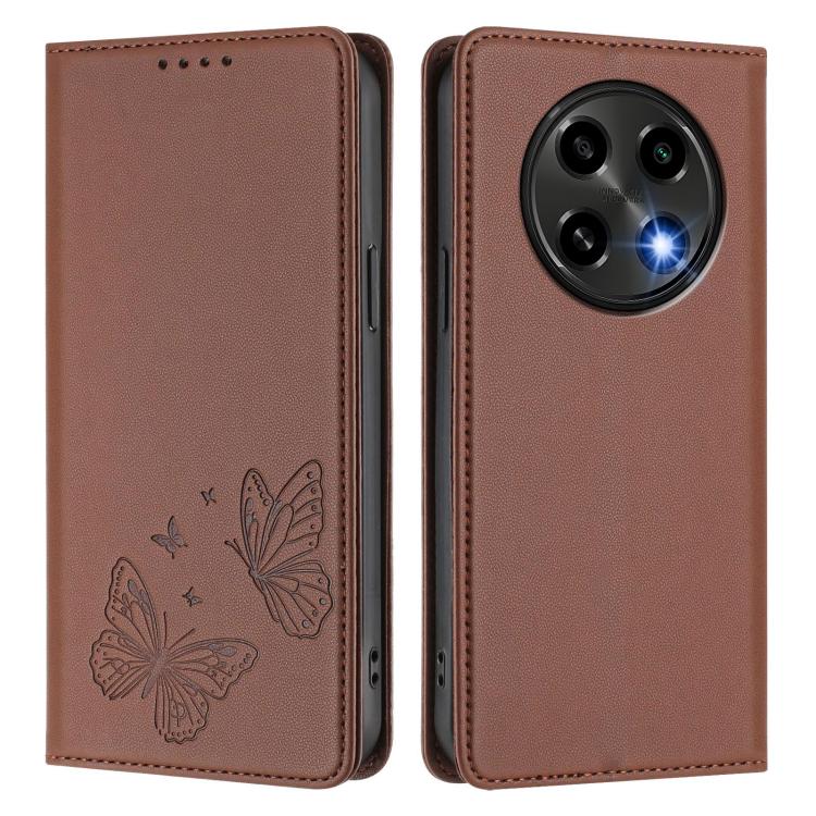 For OPPO A2 Pro / A3 Pro / F27 Pro / F27 Pro+ Strong Magnetic Dual Butterfly RFID Vegan Leather Phone Case