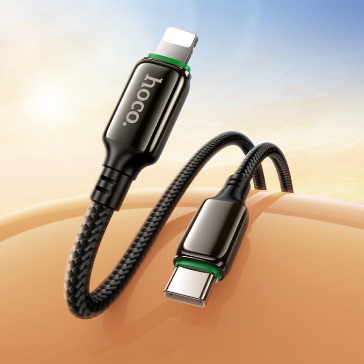 hoco X127 1m Type-C to 8 Pin Exceed PD30W Charging Data Cable - Black