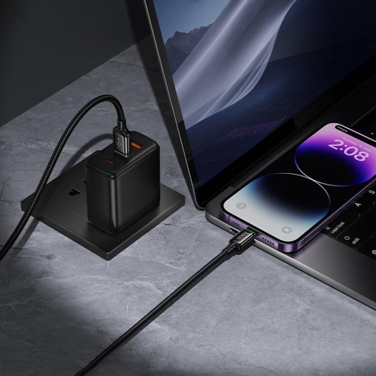 hoco X127 1m USB-A to 8 Pin Exceed Charging Data Cable - Black