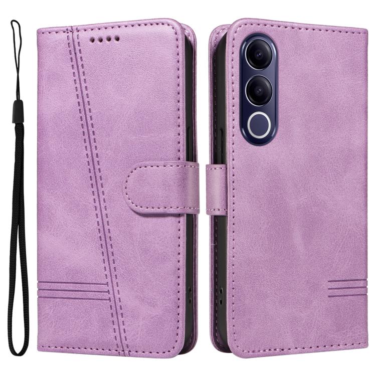 For vivo V70 FE 5G T-type Stitch Leather Phone Case