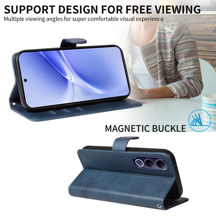 For vivo V70 FE 5G T-type Stitch Leather Phone Case