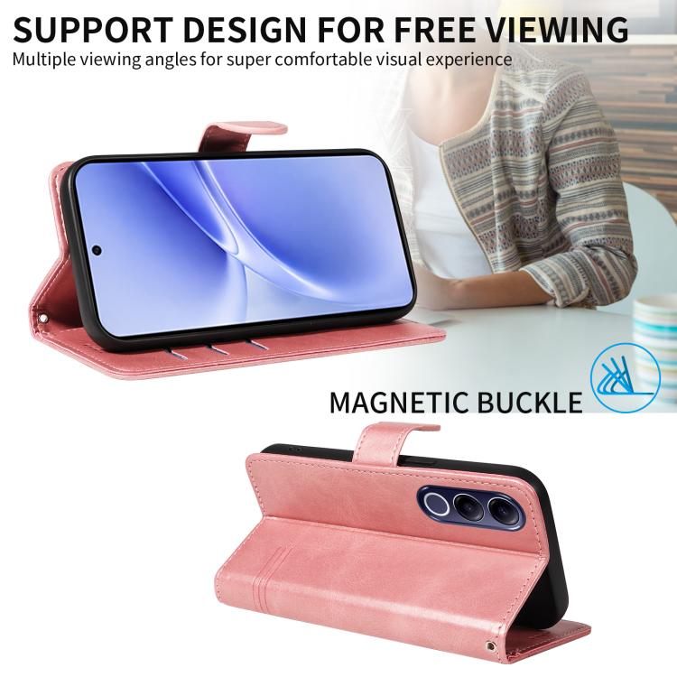 For vivo V70 FE 5G T-type Stitch Leather Phone Case