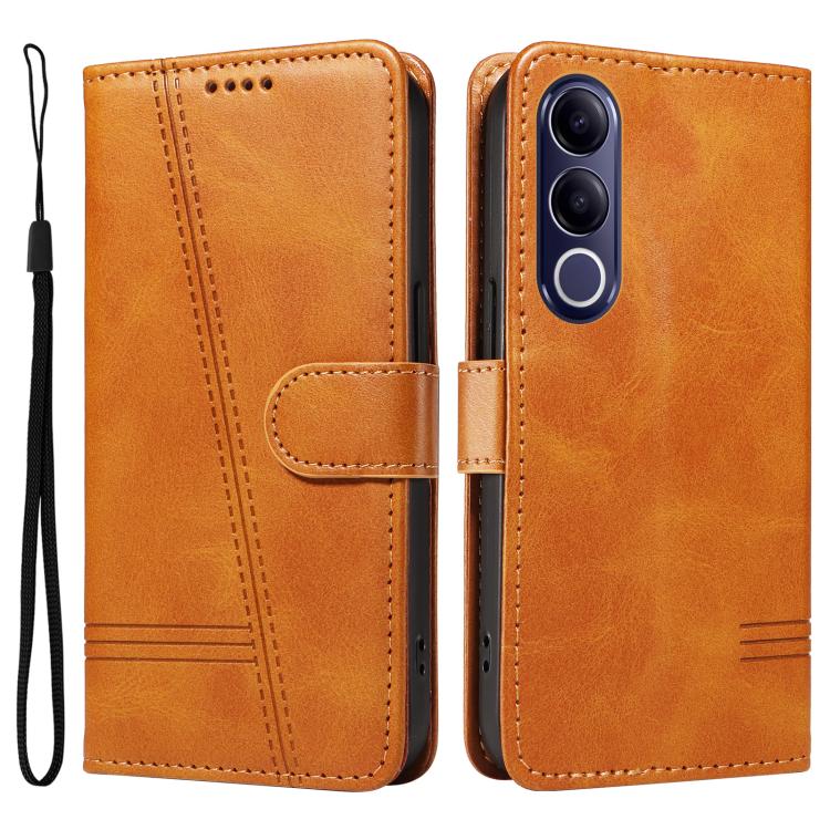 For vivo V70 FE 5G T-type Stitch Leather Phone Case
