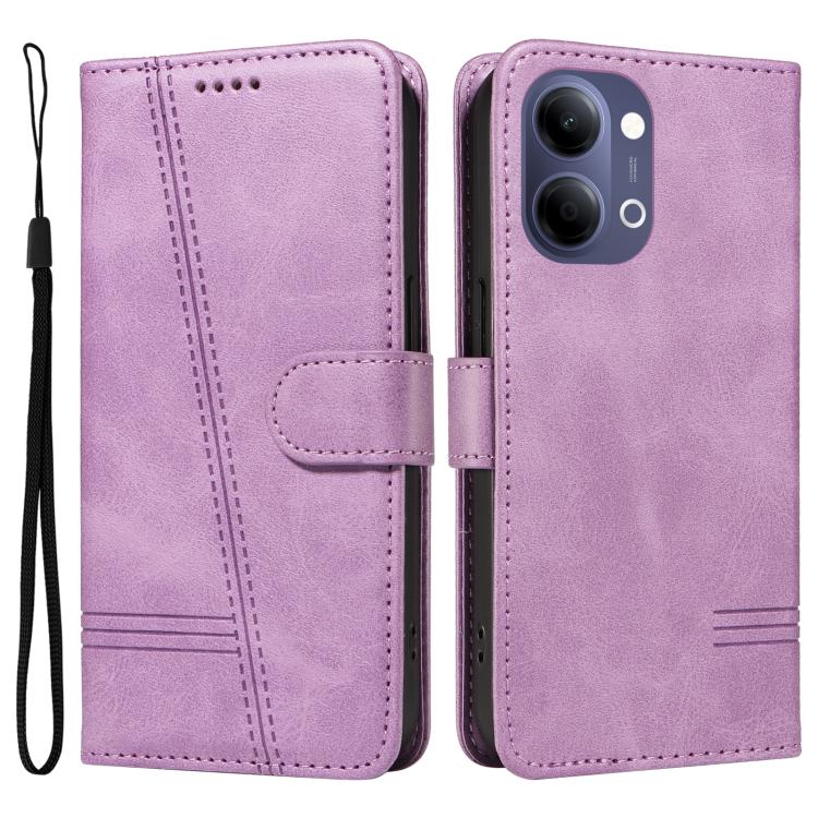 For vivo Y05 4G / Y21 5G 2026 Global T-type Stitch Leather Phone Case