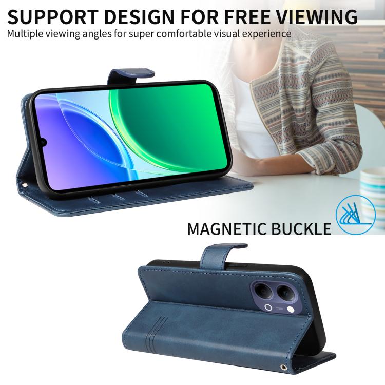 For vivo Y05 4G / Y21 5G 2026 Global T-type Stitch Leather Phone Case