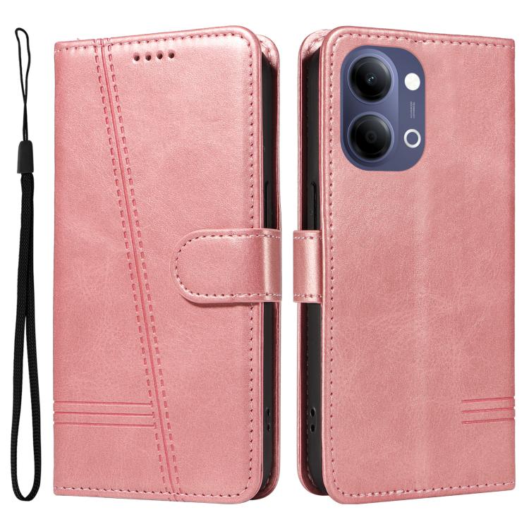 For vivo Y05 4G / Y21 5G 2026 Global T-type Stitch Leather Phone Case