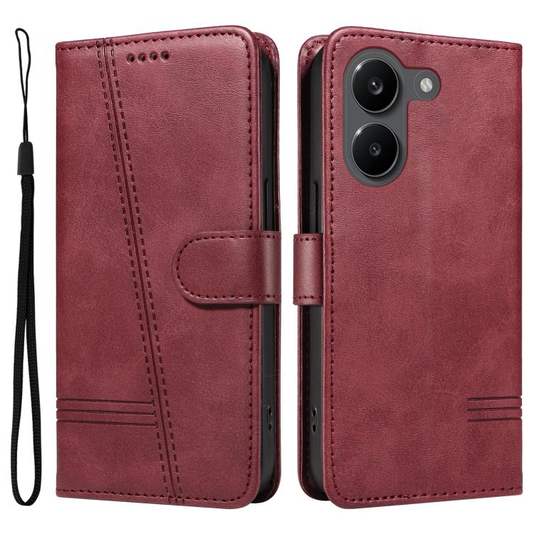 For Redmi Turbo 5 5G / Poco X8 Pro 5G T-type Stitch Leather Phone Case