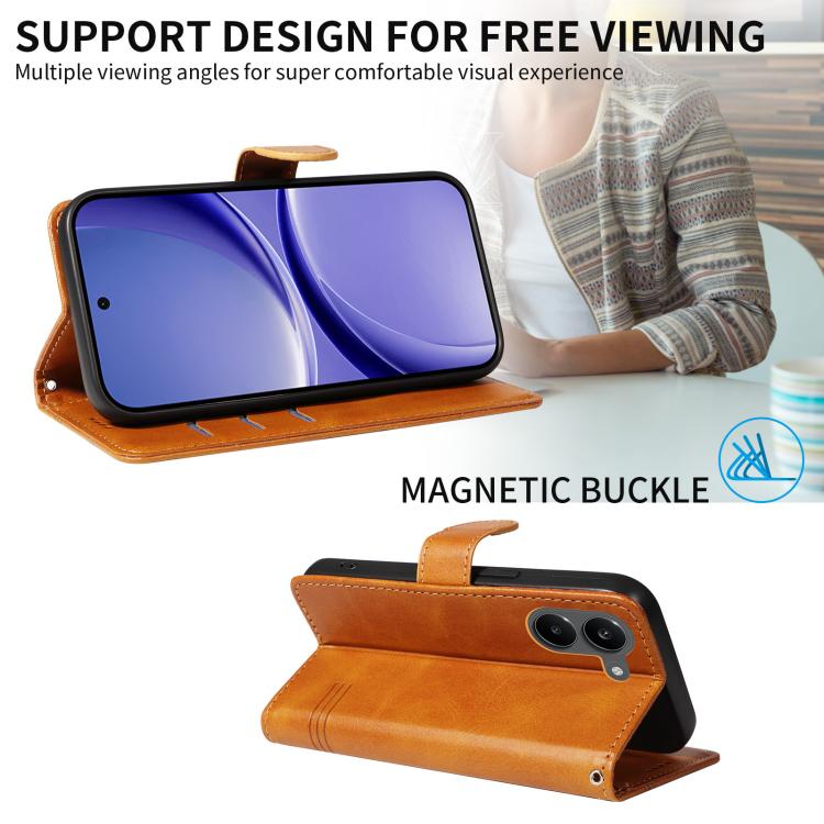 For Redmi Turbo 5 5G / Poco X8 Pro 5G T-type Stitch Leather Phone Case