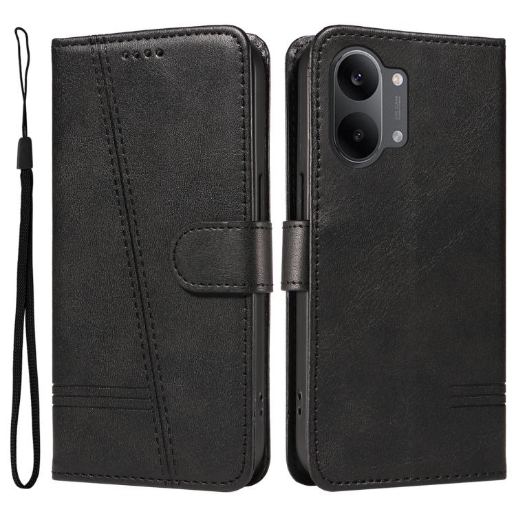 For Redmi Turbo 5 Max 5G T-type Stitch Leather Phone Case
