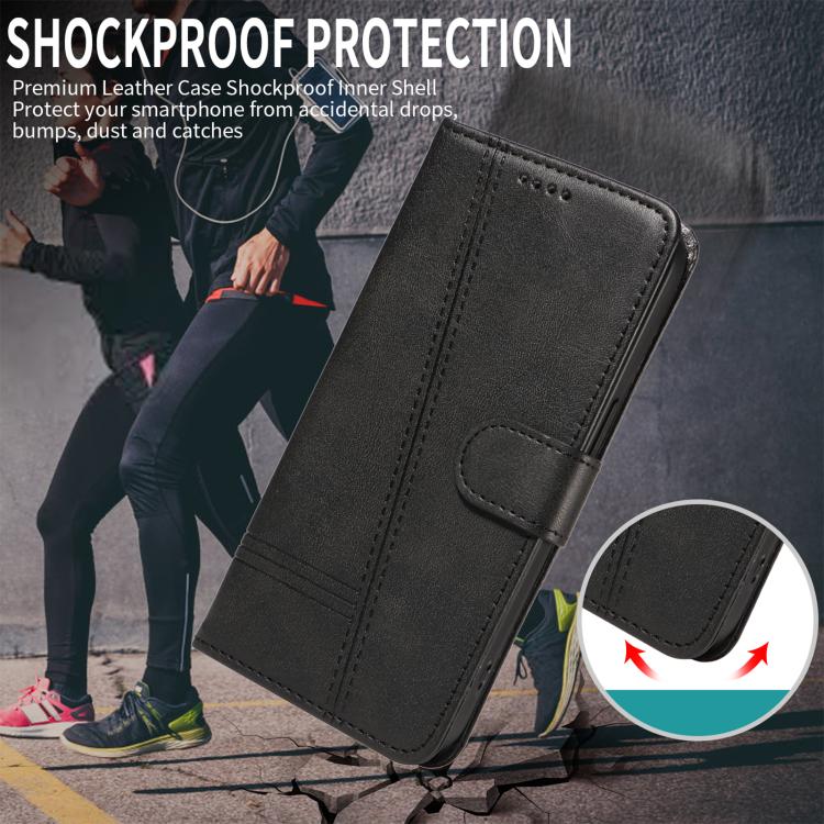 For Redmi Turbo 5 Max 5G T-type Stitch Leather Phone Case