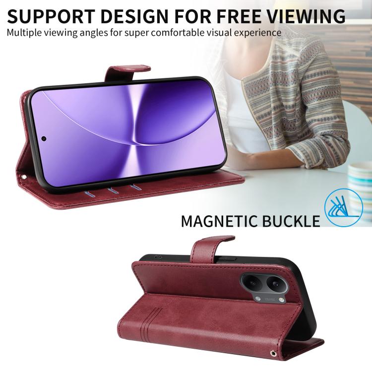 For Redmi Turbo 5 Max 5G T-type Stitch Leather Phone Case