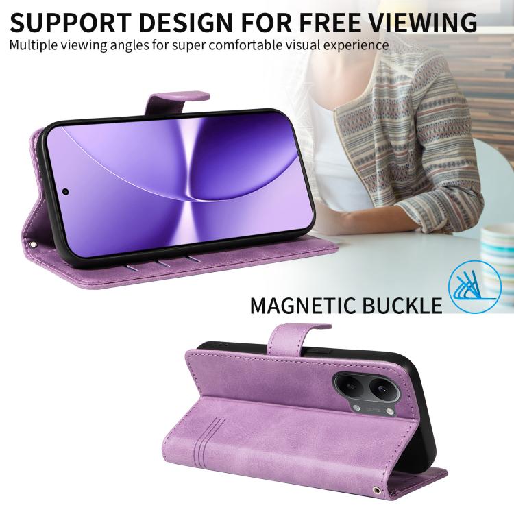 For Redmi Turbo 5 Max 5G T-type Stitch Leather Phone Case