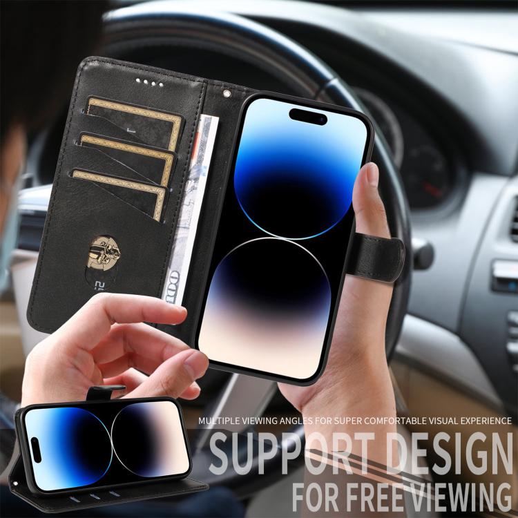 For Honor 600 Lite Global T-type Stitch Leather Phone Case