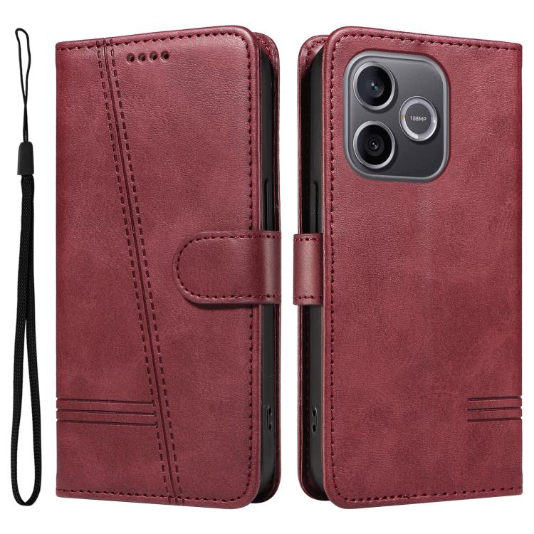 For Honor 600 Lite Global T-type Stitch Leather Phone Case
