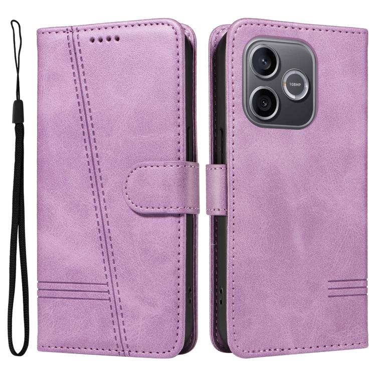 For Honor 600 Lite Global T-type Stitch Leather Phone Case