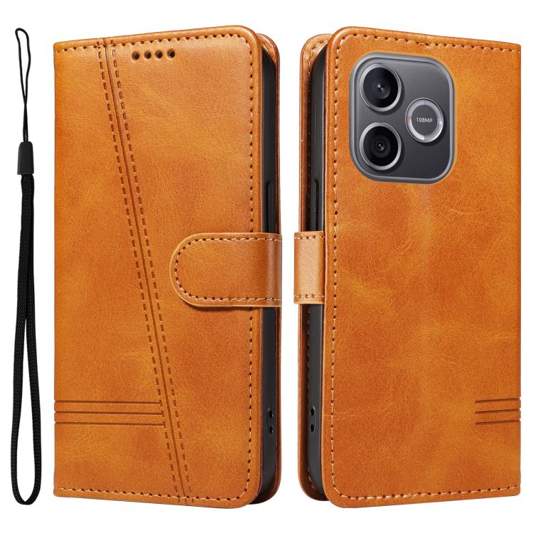 For Honor 600 Lite Global T-type Stitch Leather Phone Case