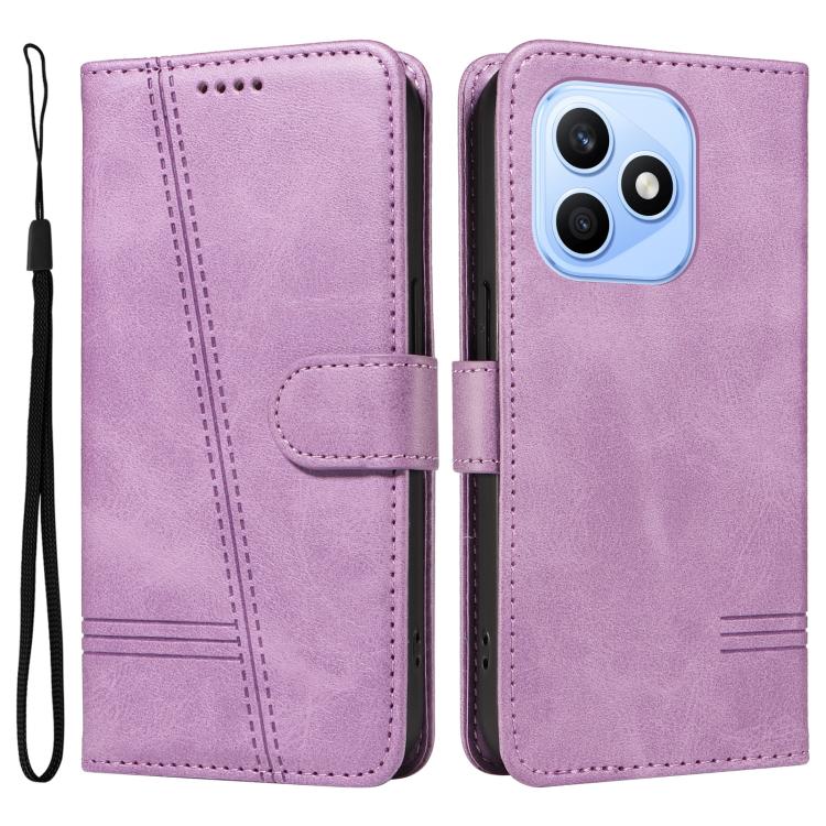 For Honor X8d 4G Global T-type Stitch Leather Phone Case