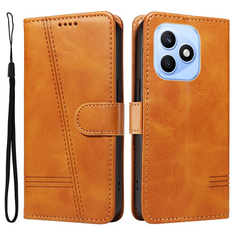 For Honor X8d 4G Global T-type Stitch Leather Phone Case