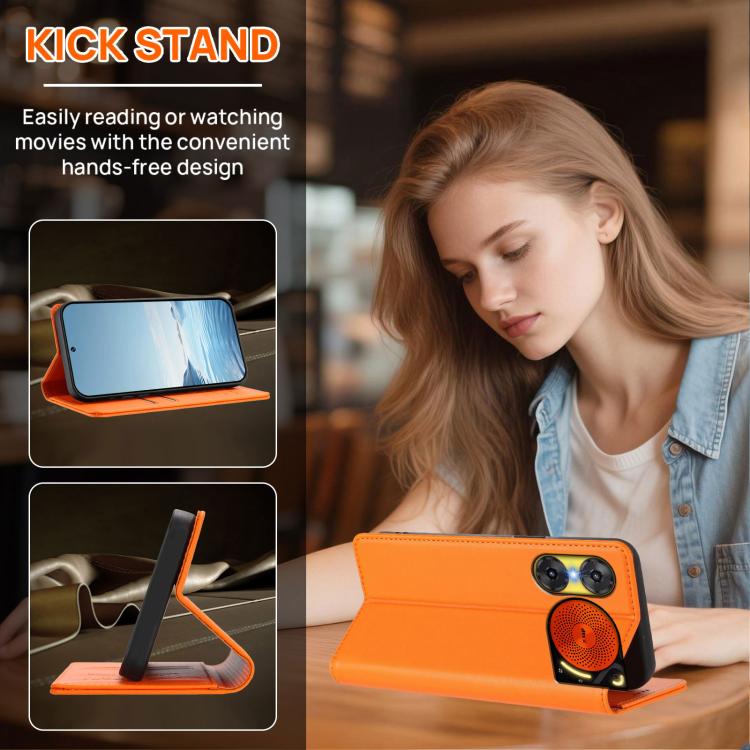 For ZTE nubia Music 2 Strong Magnetic Dual Butterfly RFID Vegan Leather Phone Case