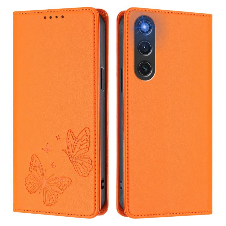 For ZTE nubia RedMagic 10 Air Strong Magnetic Dual Butterfly RFID Vegan Leather Phone Case
