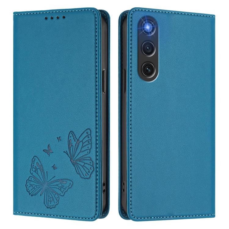 For ZTE nubia RedMagic 10 Air Strong Magnetic Dual Butterfly RFID Vegan Leather Phone Case
