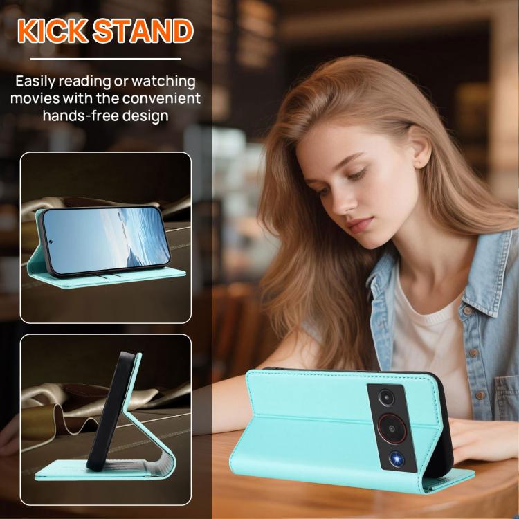 For ZTE Blade A75 Pro / Telstra T-Elite 5G Strong Magnetic Dual Butterfly RFID Vegan Leather Phone Case