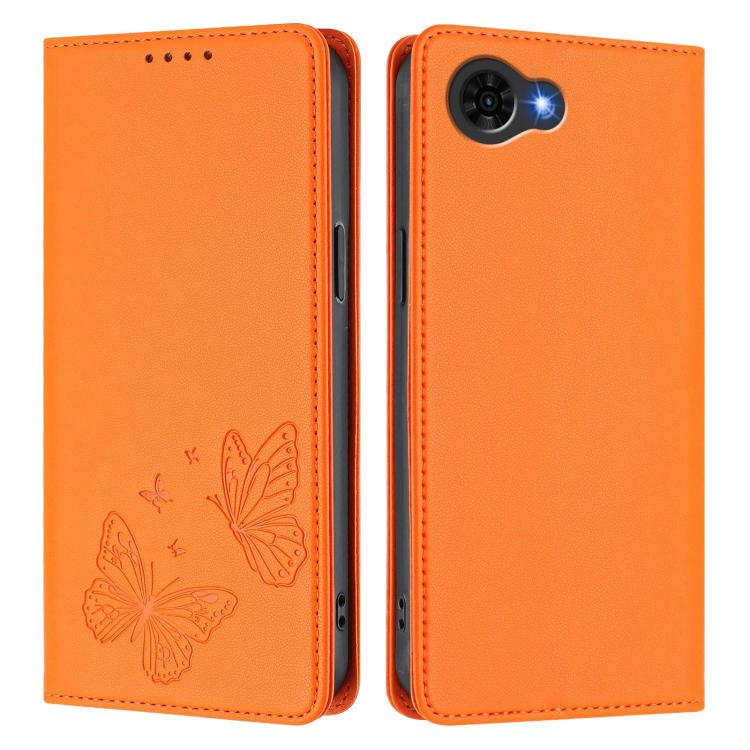 For ZTE nubia S2e A597ZT / S2R / S2 Lite Strong Magnetic Dual Butterfly RFID Vegan Leather Phone Case