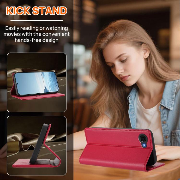 For ZTE nubia S2e A597ZT / S2R / S2 Lite Strong Magnetic Dual Butterfly RFID Vegan Leather Phone Case