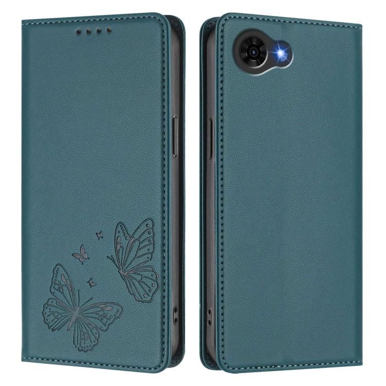 For ZTE nubia S2e A597ZT / S2R / S2 Lite Strong Magnetic Dual Butterfly RFID Vegan Leather Phone Case
