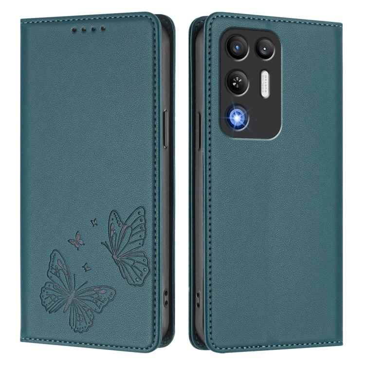 For ZTE nubia RedMagic 11 Air Strong Magnetic Dual Butterfly RFID Vegan Leather Phone Case