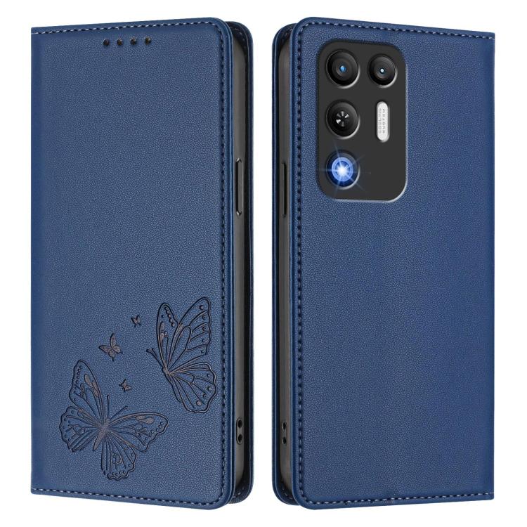 For ZTE nubia RedMagic 11 Air Strong Magnetic Dual Butterfly RFID Vegan Leather Phone Case