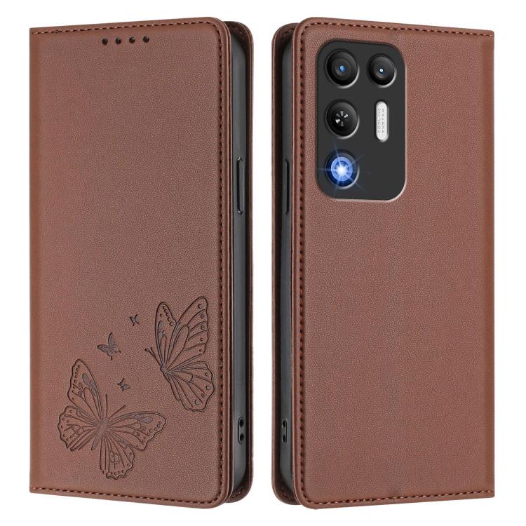 For ZTE nubia RedMagic 11 Air Strong Magnetic Dual Butterfly RFID Vegan Leather Phone Case