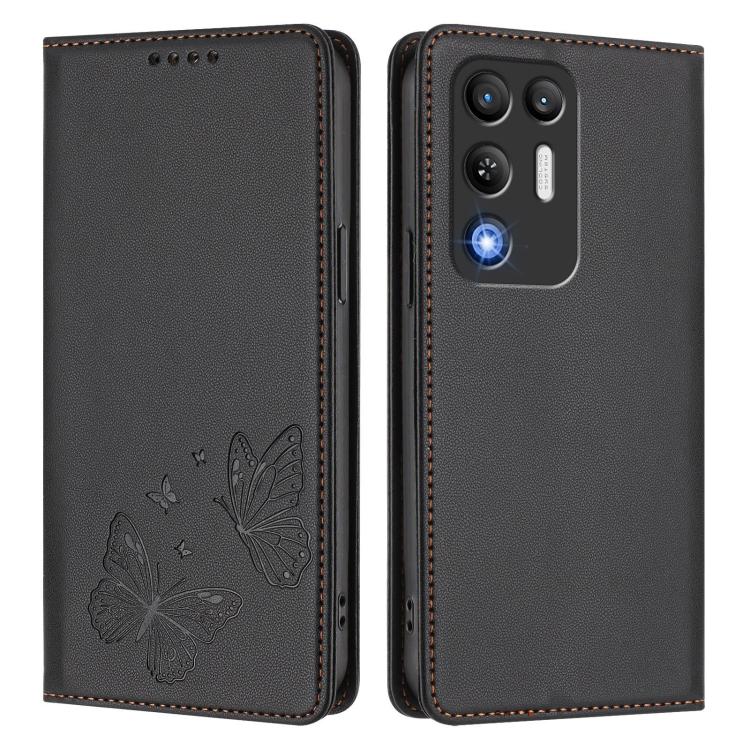 For ZTE nubia RedMagic 11 Air Strong Magnetic Dual Butterfly RFID Vegan Leather Phone Case
