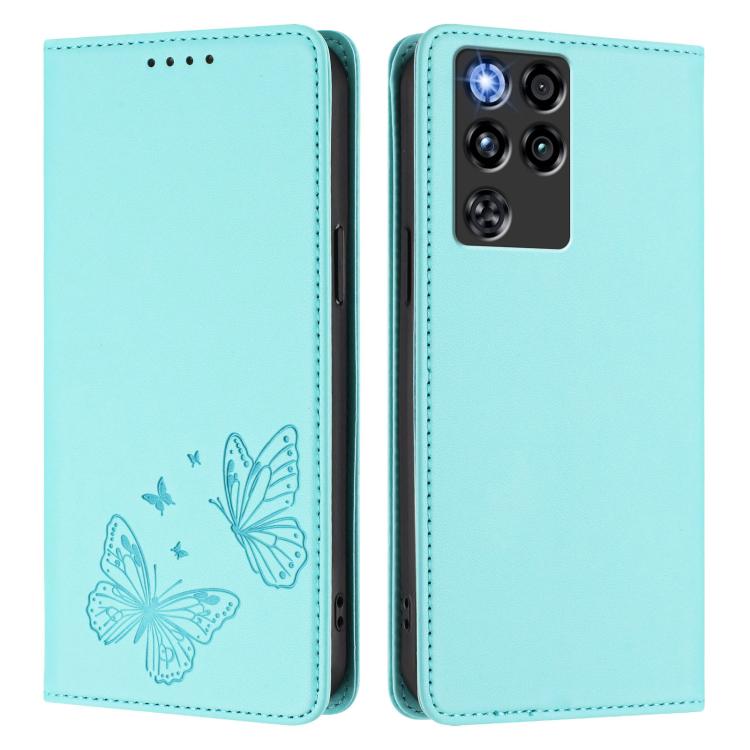 For ZTE nubia RedMagic 11 Pro / 11 Pro+ Strong Magnetic Dual Butterfly RFID Vegan Leather Phone Case