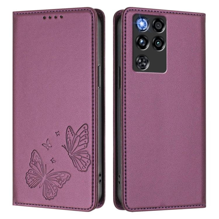 For ZTE nubia RedMagic 11 Pro / 11 Pro+ Strong Magnetic Dual Butterfly RFID Vegan Leather Phone Case