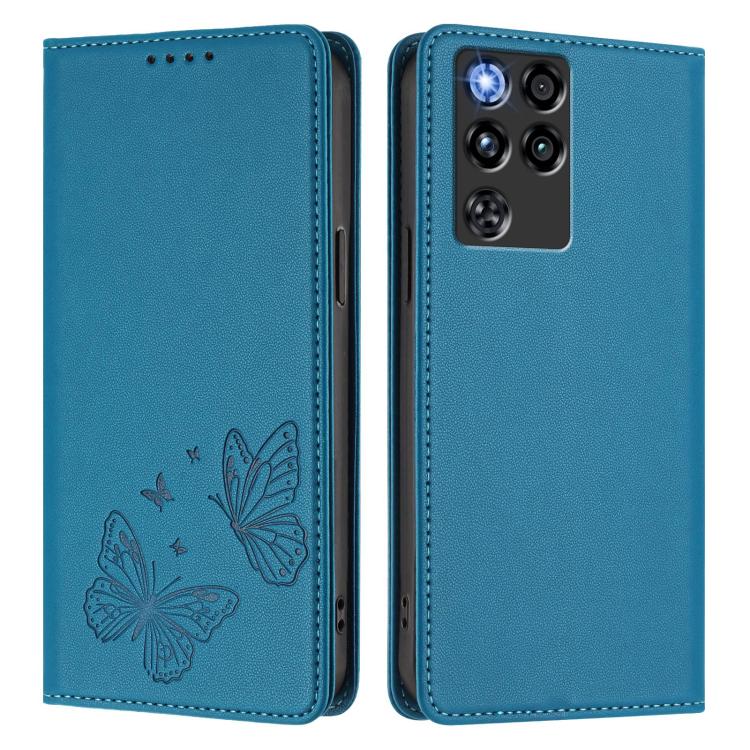 For ZTE nubia RedMagic 11 Pro / 11 Pro+ Strong Magnetic Dual Butterfly RFID Vegan Leather Phone Case