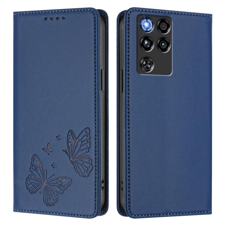 For ZTE nubia RedMagic 11 Pro / 11 Pro+ Strong Magnetic Dual Butterfly RFID Vegan Leather Phone Case