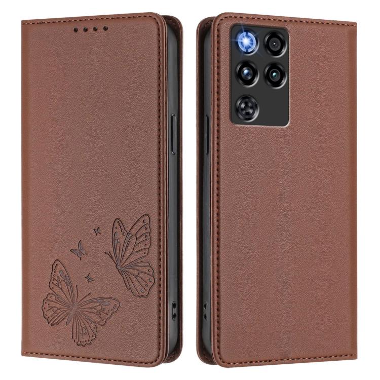 For ZTE nubia RedMagic 11 Pro / 11 Pro+ Strong Magnetic Dual Butterfly RFID Vegan Leather Phone Case