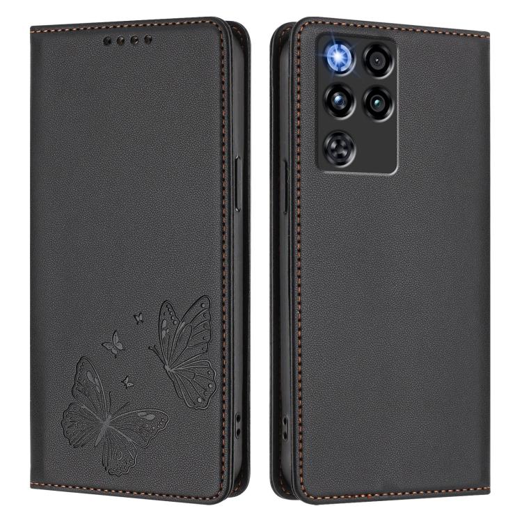 For ZTE nubia RedMagic 11 Pro / 11 Pro+ Strong Magnetic Dual Butterfly RFID Vegan Leather Phone Case