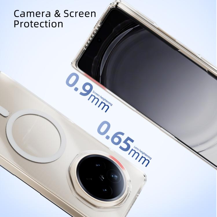 For Honor Magic V6 ABEEL Transparent MagSafe Magnetic Scratch-resistant PC Phone Case - Transparent
