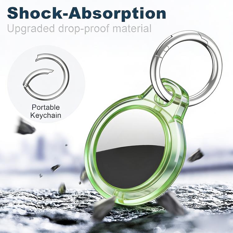 For AirTag 2nd Gen / 1st Gen XDcase 4pcs Translucent Hard PC Protective Case with Key Ring