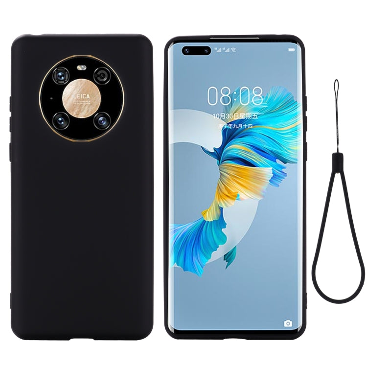For Huawei Mate 40 Pro Pure Color Liquid Silicone Shockproof Full Coverage Case