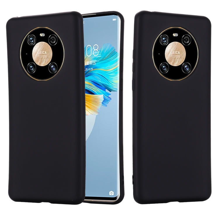 For Huawei Mate 40 Pro Pure Color Liquid Silicone Shockproof Full Coverage Case