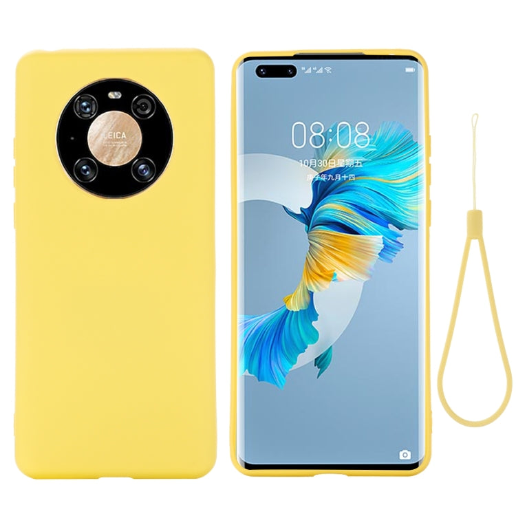 For Huawei Mate 40 Pro Pure Color Liquid Silicone Shockproof Full Coverage Case