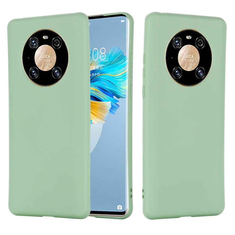 For Huawei Mate 40 Pro Pure Color Liquid Silicone Shockproof Full Coverage Case